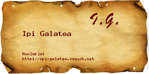 Ipi Galatea névjegykártya